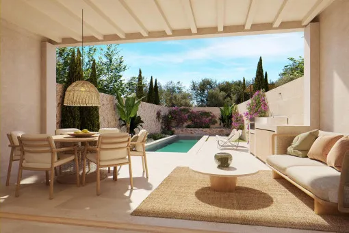 Santanyi, Modern, Newly Built Townhouse in Santanyi with a Pool and Rooftop Terrace — photo 2