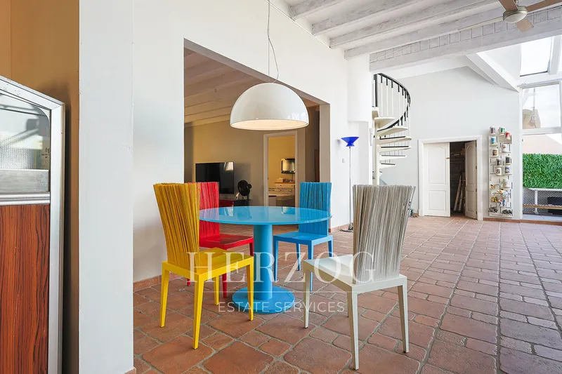 Duplex penthouse with two living levels, terraces and separate studio — photo 8