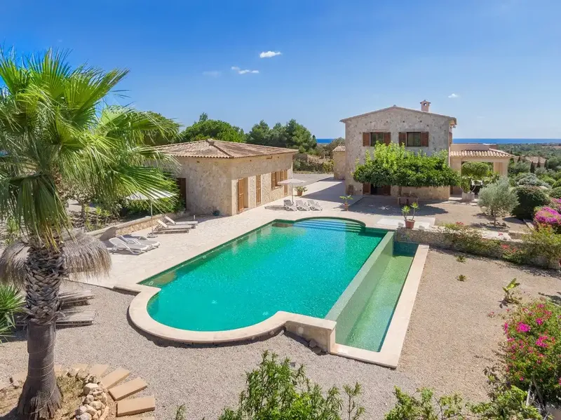 This beautiful stone finca for sale near Cala Murada, built in 2014 on 26,258 m² of land with sea views — photo 1
