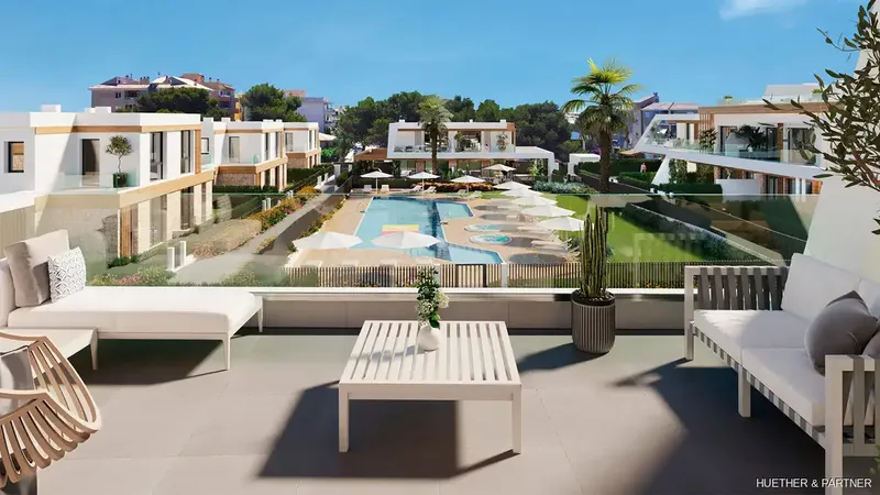 This new building with ground floor apartments, penthouses and townhouses is being built in an absolutely privileged location in Ca — photo 1