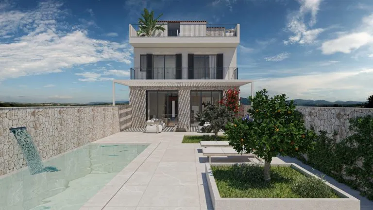 New construction project in a quiet location in Santanyi with pool and garden — photo 1