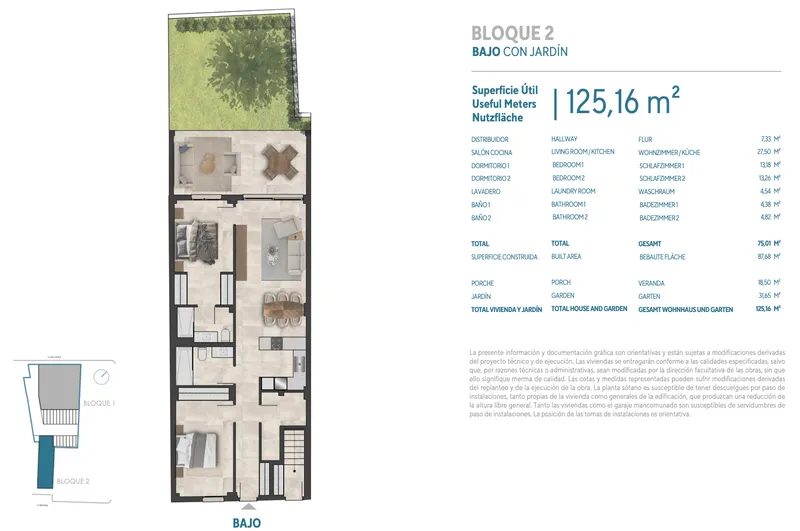 75m² New Build Ground Floor Apartment with 3 Rooms and Garden for Sale — photo 8