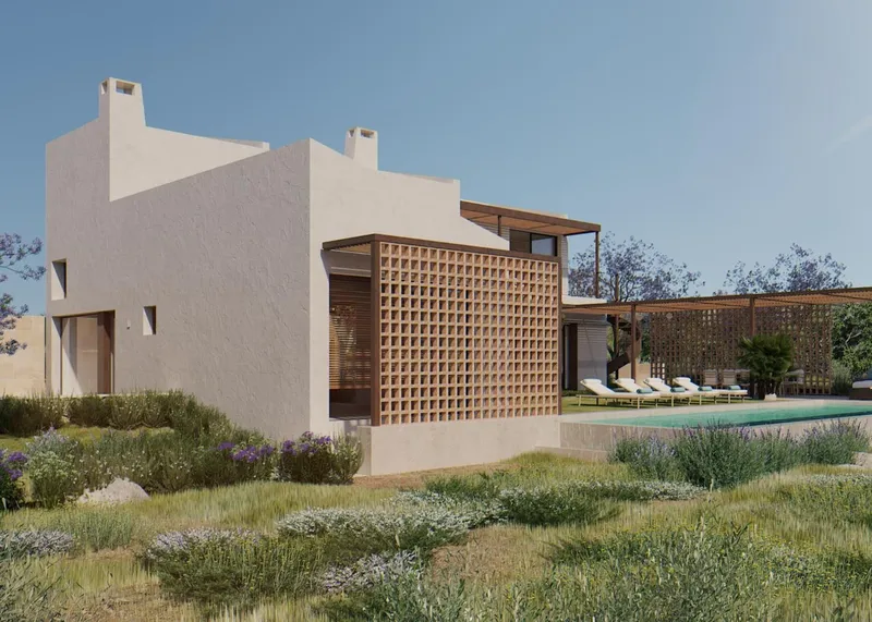 Newly built sustainable farm with infinity pool and open design near Santanyí and Ses Salines, Mallorca. — photo 6