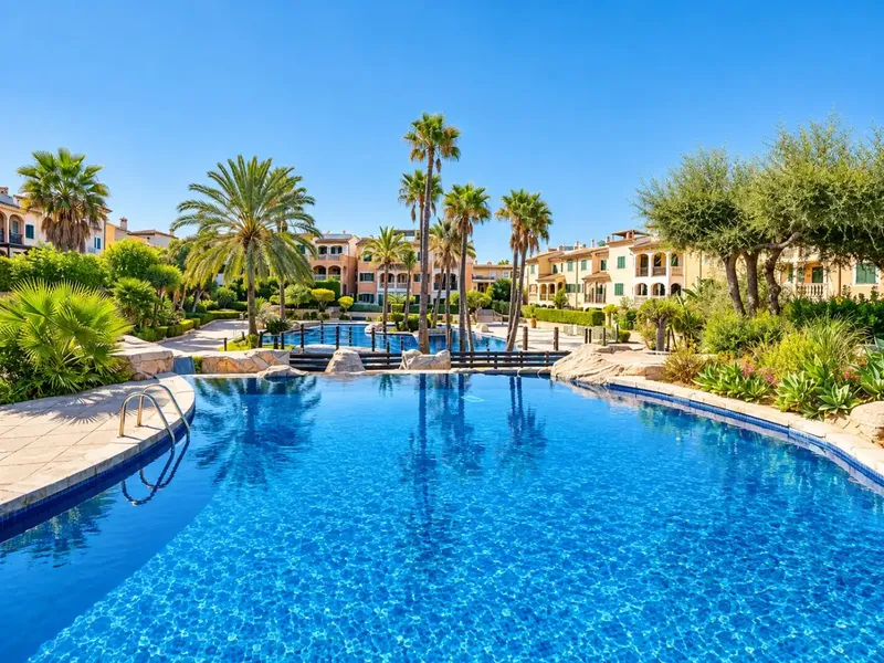 Dúplex en Es Caülls, Marratxí, ubicado en un cuidado complejo residencial con jardines y piscina comunitaria. La vivienda ofrece aproximadam — photo 1