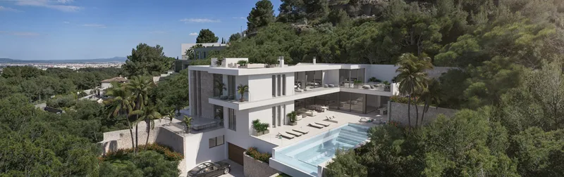 Developable plot with luxury villa project in Son Vida — photo 1