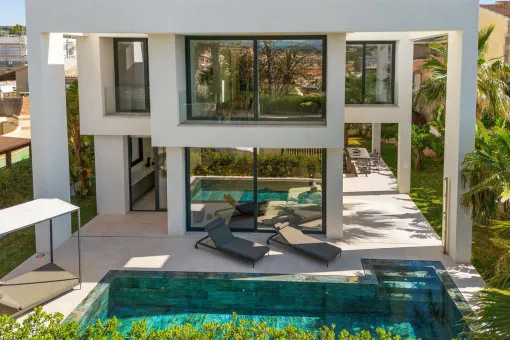 Port Adriano, luxury newly built villa with sea views and saltwater pool, in the Port Adriano marina — photo 1
