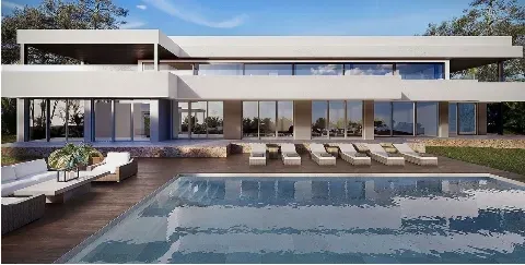 Newly built luxury villa under construction with sea views and access to the sea in Sol de Mallorca, on the southwest of Mallorca — photo 3