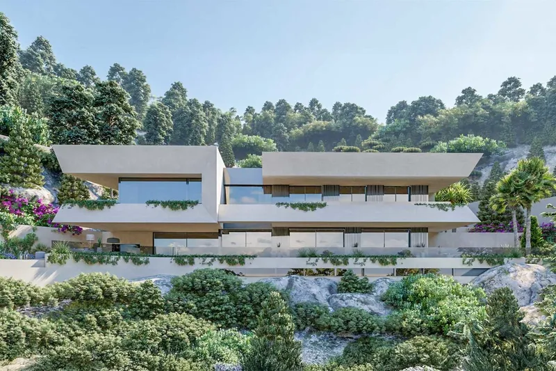 Spacious building plot with panoramic views and project for exclusive villa in Son Vida — photo 1