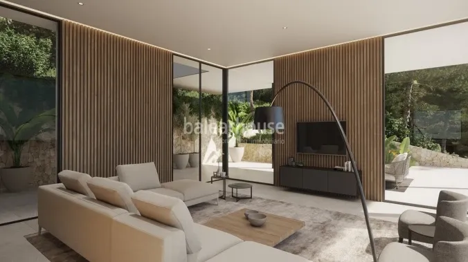 Villa in innovative modern design with large terrace areas and sea views in Cala Llamp — photo 3