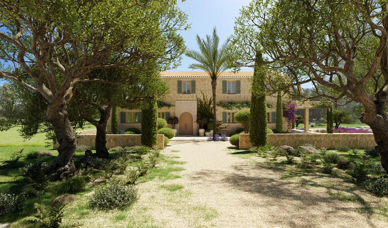 Plot with a fantastic new construction project in a magnificent private location, in Son Mesquida, Felanitx — photo 1