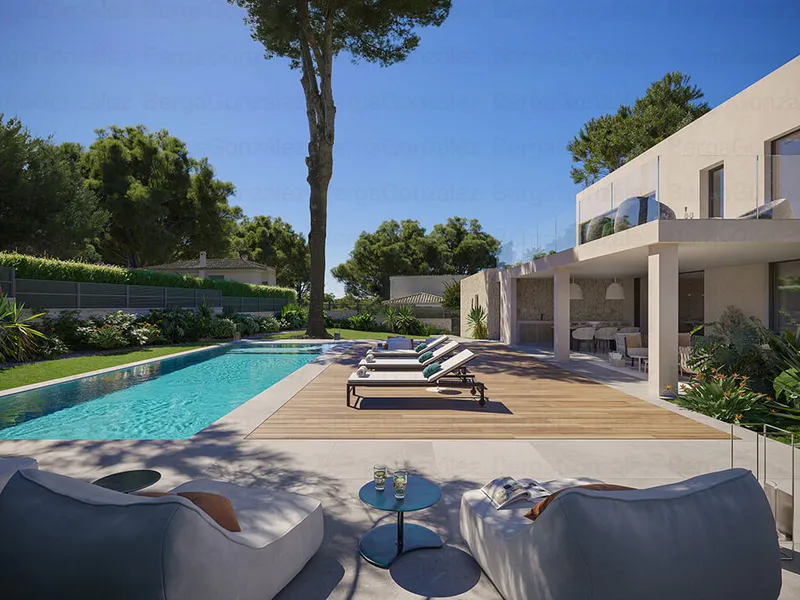 New modern villa under construction in Santa Ponsa Mehr — photo 1