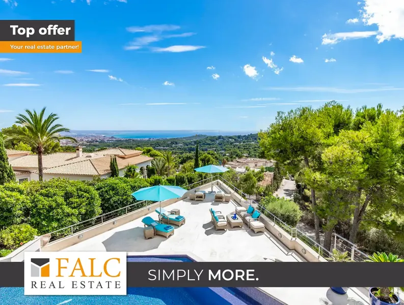 Exclusive villa in Son Vida, with south and southeast orientation, is situated on a plot of approx. 2,346 m2 in a perfect elevated position — photo 1