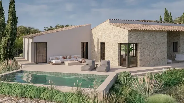Idyllic plot with building project in Cala Llombards — photo 1