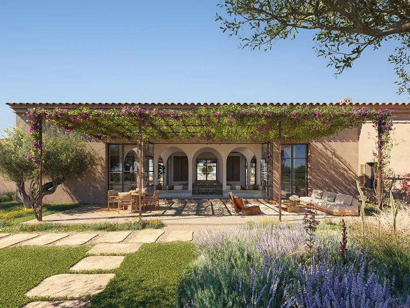 Contemporary luxury finca with panoramic views of the Sierra de Tramuntana, surrounded by vineyards and almond trees in Binissalem Mas — photo 6