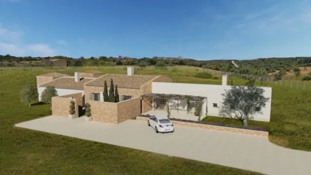 Finca in Portocolom - house view, garden and pool — photo 2