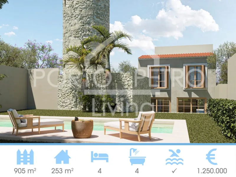 Ref. PRO199 – Town house with spacious garden and pool, adjacent to a charming mill in Felanitx — photo 1