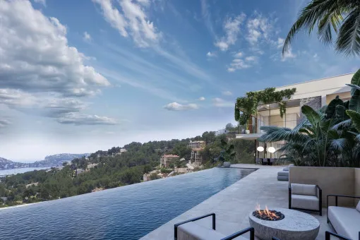 Andratx, where dreams come true: Buildable plot with villa project and building permit in Puerto de Andratx with sea views — photo 1