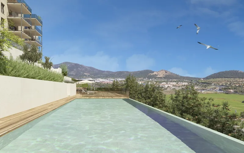 Luxury penthouse in Santa Ponsa with private pool terrace and partial sea views — photo 9