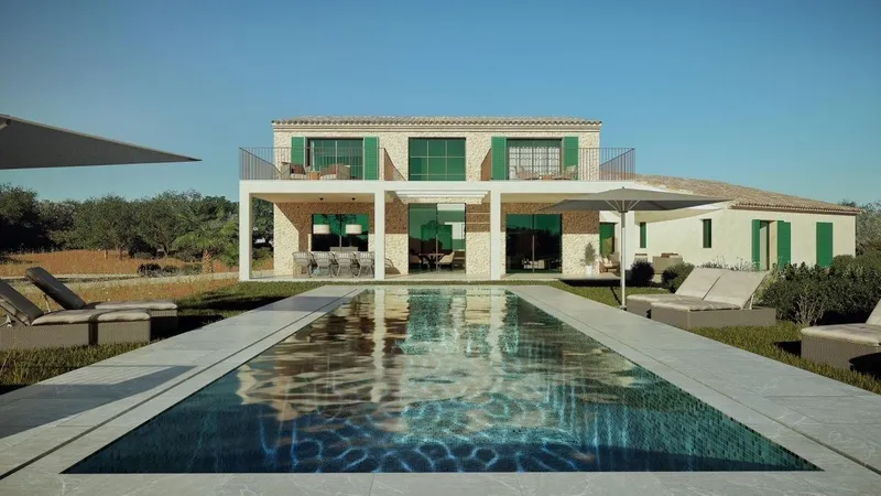 Project of luxurious and modern country house built on a plot a few minutes from the [...] — photo 1