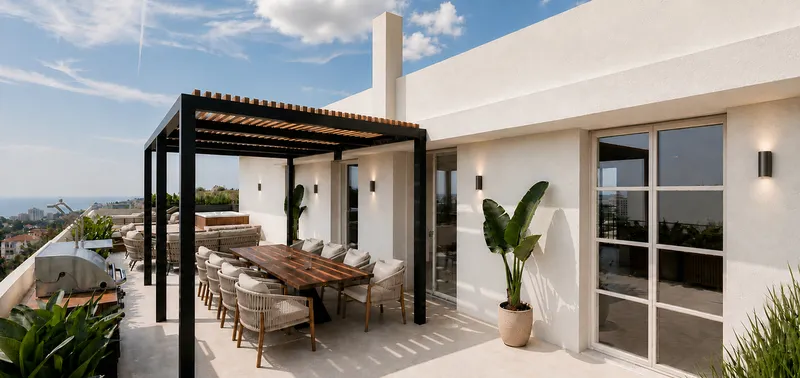 Modern penthouse with 2 spacious terraces and a partial ocean view in Portixol — photo 4