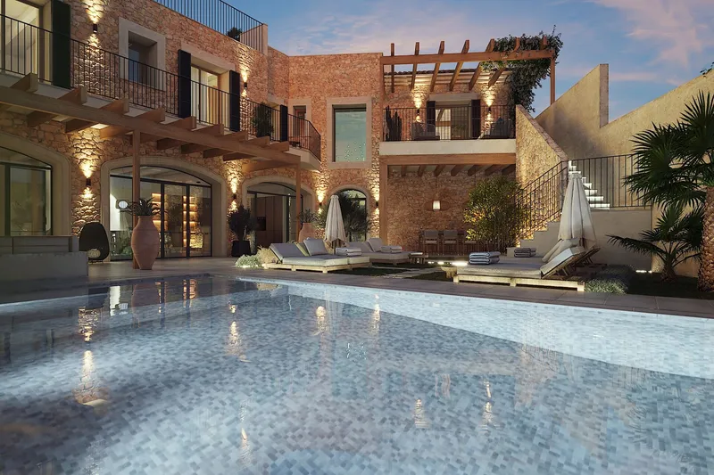 New-build townhouse in modern finca style in the centre of Ses Salines — photo 1