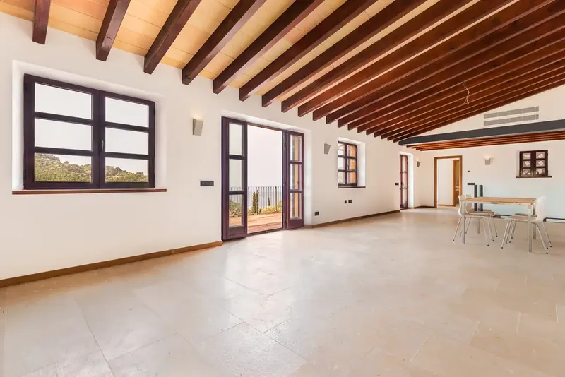 This impressive new-build stone finca in Estellencs with panoramic sea and Tramuntana mountain views — photo 12