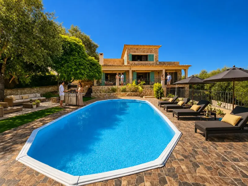 Large Mediterranean finca-style villa in Santa Eugènia, available for long-term rental from 15/08/2026, located in a residential area — photo 1
