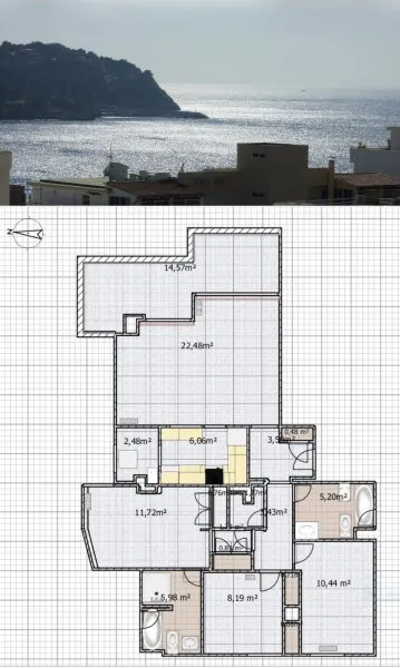 Santa Ponsa, well-maintained 115 m2, 3 bedrooms, 2 bathrooms, corner apartment, sea view — photo 1