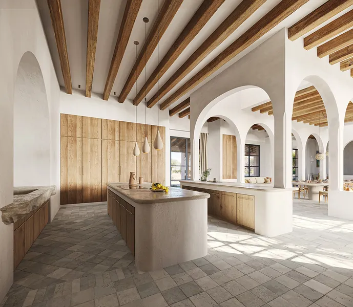 Contemporary luxury finca with panoramic views of the Sierra de Tramuntana, surrounded by vineyards and almond trees in Binissalem Mas — photo 12