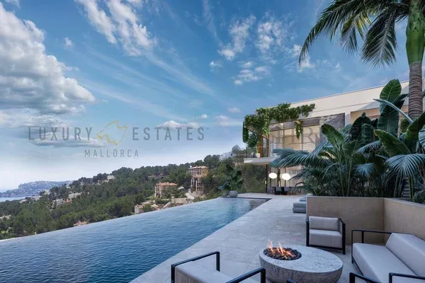 Plot in Port Andratx with planning permission for a modern villa with sea views and pool — photo 1