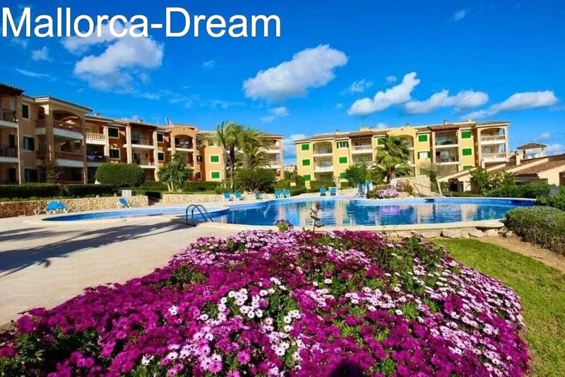 Porto Cristo Novo: Top sea view flat with balcony + roof terrace + pool, palm garden + own parking space — photo 12