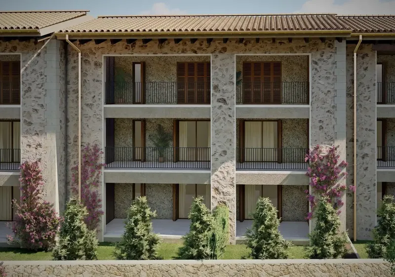 Last 2 Units! Development of 36 rustic-modern homes in the village of Bunyola, Mallorca, with infinity pool and option to — photo 3