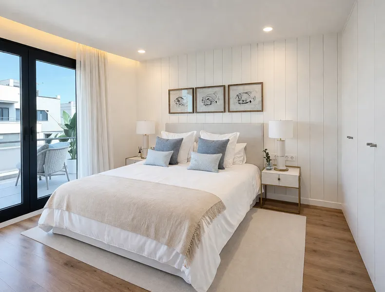 Modern townhouse with private pool and fully furnished in a new residential complex in Palma Mas — photo 9