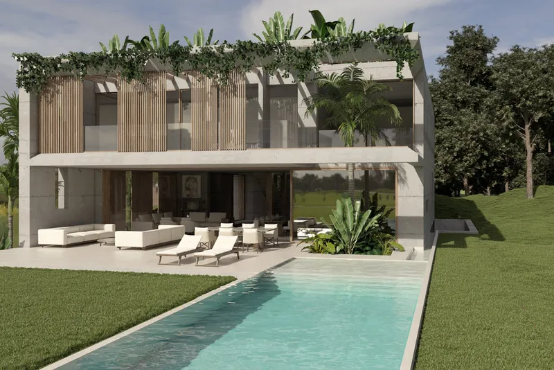 Plot in Bendinat - Project of a villa with pool — photo 1