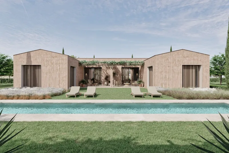 Mediterranean building plot with approved finca project and panoramic views near Manacor — photo 11
