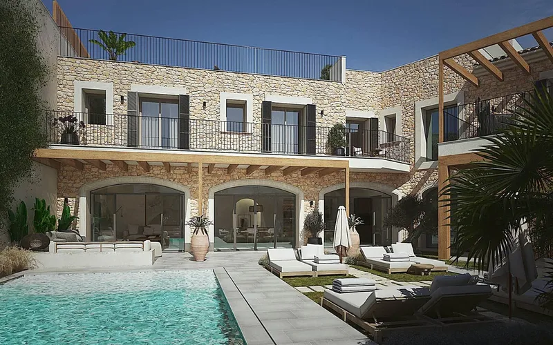 S'Herba Blanca - Townhouse in Ses Salines with pool, rooftop terrace and 4 bedrooms — photo 4