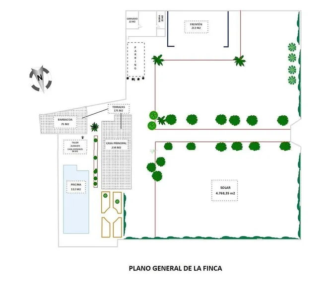 Rustic property - Palma de Mallorca (Son Ferriol), Built Surface 380m², Plot Surface 4768m², 5... — photo 1