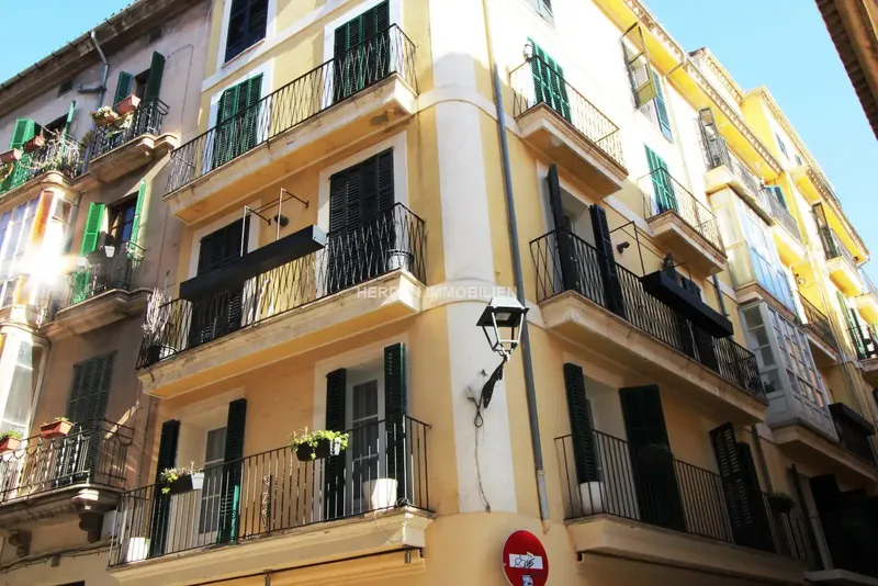 Herden Immobilien Mallorca exclusively sells a beautiful, bright and spacious apartment in the old town, directly at La Lonja in a prime location — photo 1