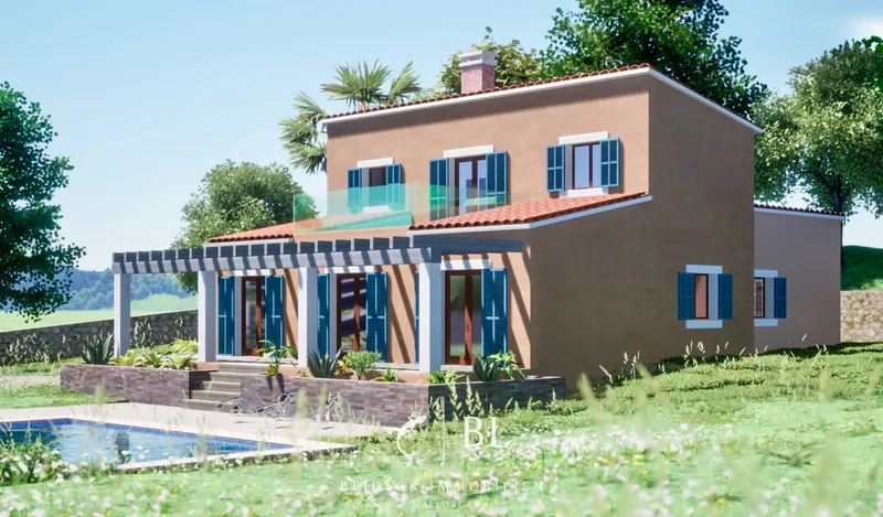 Interesting plot with approved finca project between Son Carrió and Cala Millor — photo 1