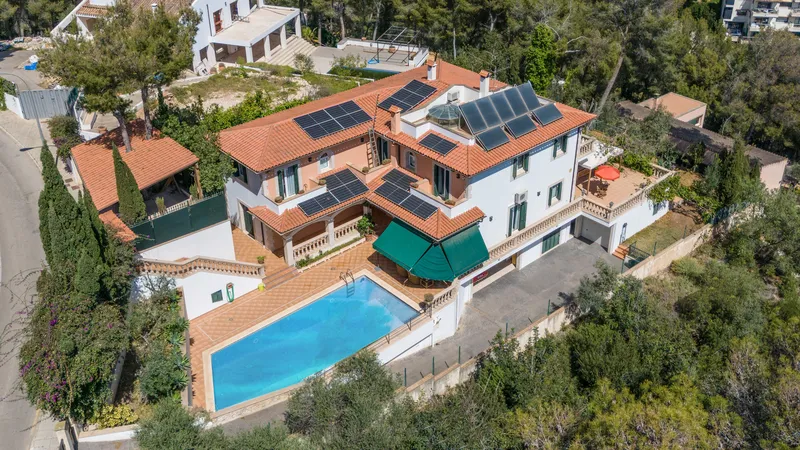 Impressive Mediterranean villa in Cas Catala, in a quiet location with large pool and partial sea views — photo 1