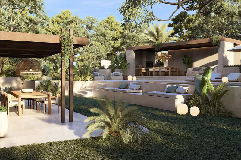 Modern design villa with stylish outdoor area — photo 2