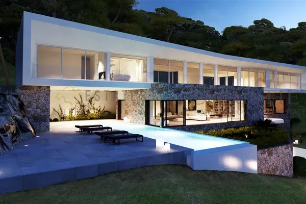 Modern project for new construction villa in Sol de Mallorca with partial sea view — photo 4