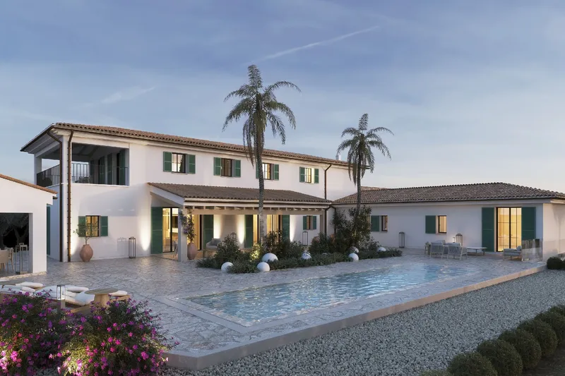 Spacious building plot with finca project and pool house near Campos — photo 1