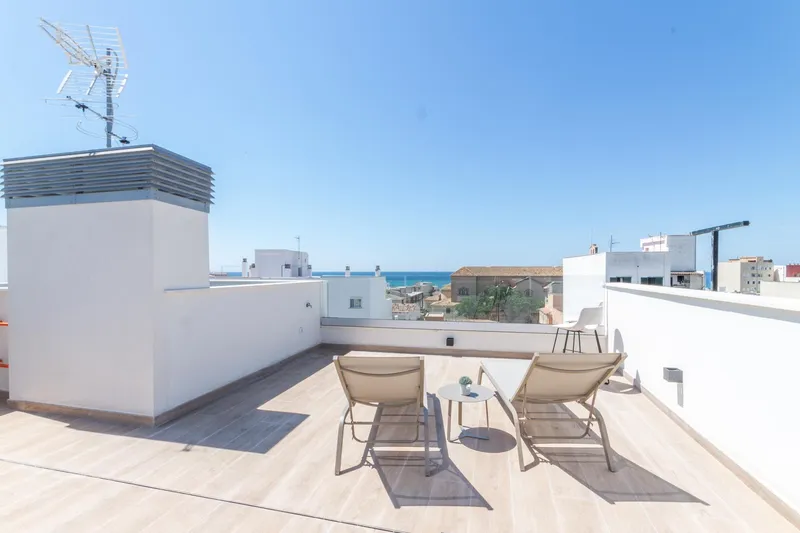 Newly built duplex penthouse with terrace and sea views in Portixol — photo 1