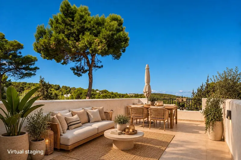 Apartamento en esquina con amplia terraza y vistas al mar en Portinatx — photo 9