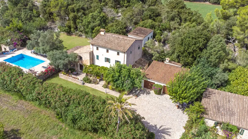Finca with three guest houses with large pool landscape in Cala San Vicente — photo 1