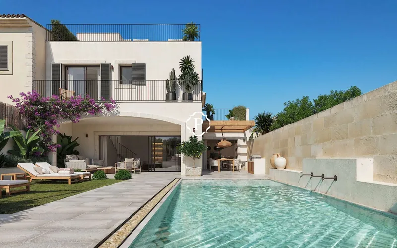 Town house for sale in Ses Salines, with garden and pool — photo 1