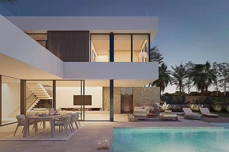 New, modern, Mediterranean villa with pool and sea views in Cap des Moro near Santanyí — photo 3
