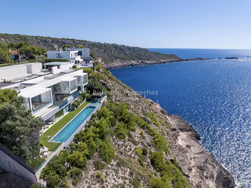 Ultimate luxury villa for sale overlooking the sea in Port Adriano, southwest Mallorca — photo 1