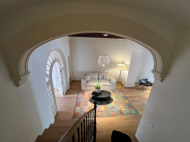 Townhouse in Felanitx - View into patio with pool — photo 4